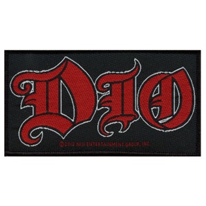 May include: Black fabric patch with a red embroidered logo that says "DIO" in a stylized font. The text "©2012 Niji Entertainment Group, Inc." is printed in white below the logo.