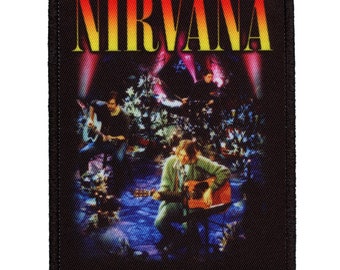 Nirvana MTV Unplugged Patch Embroidered Iron On Grunge Rock Band Music Memorabilia