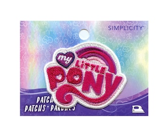 My little pony logo patch pink kids horse embroidered iron on BG6