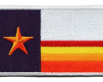 Houston baseball parody rainbow flag patch iron on embroidered bd5