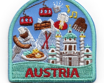 Austria World Showcase Travel Patch Vienna Europe Vacation Embroidered Iron On CD7