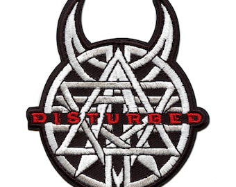 Disturbed Amulet Logo Patch Chicago Metal Band Embroidered Iron On EG2