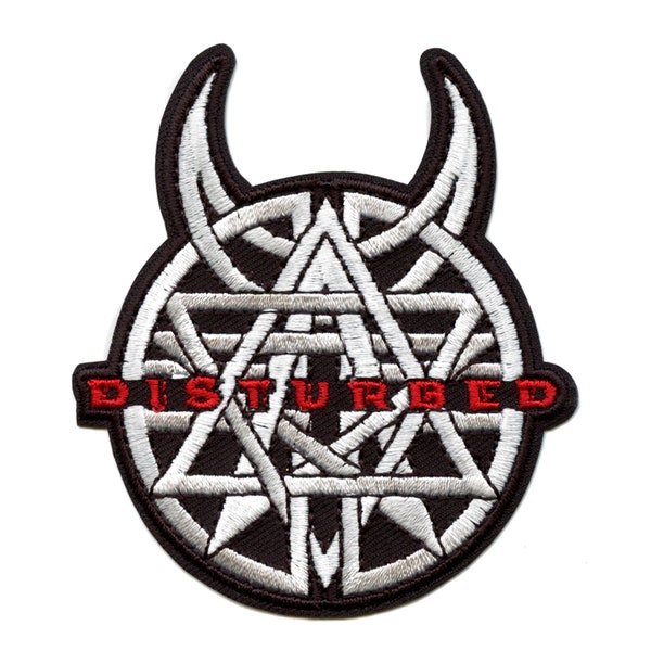 Disturbed Amulet Logo Patch Chicago Metal Band Embroidered Iron On EG2