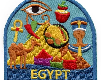 Ägypten World Showcase Travel Patch Souvenir Sandy Urlaub Aufbügler Aufbügler BH1