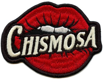 Chimosa Lippen Script Patch Hispanic Kultur Thema Gesticktes Aufbügeln CH7