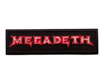 Megadeth patch rock lettertype logo geborduurd ijzer op EG3