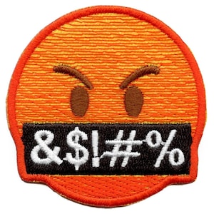 May include: Orange emoji with angry eyebrows and a black mouth with the text "& $! # %" on it.