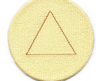 Dalgona candy triangle shape patch survival game embroidered iron on bc5