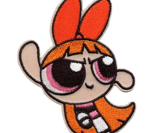 Powerpuff Mädchen Blüte Aufbügler Cartoon Netzwerk Animation gestickt Bügelbild BH6