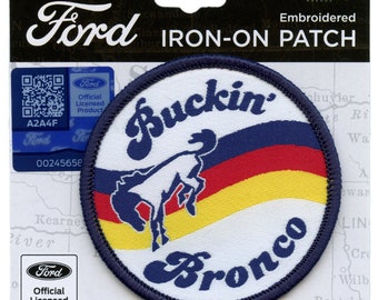 Ford Bucking Bronco Patch American Automotive Company Embroidered Iron On AB1