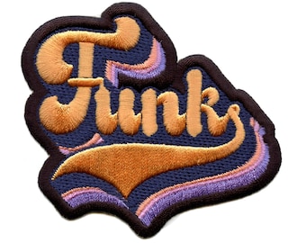 Funk Script Music Genre Patch Fan Instrumental Embroidered Iron On CF6