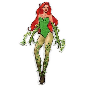 DC Poison Ivy-lapp med sublimerad broderi, stryk-på-CF3