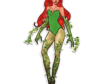 Parche de hiedra venenosa de DC, cómics de cuerpo completo, bordado sublimado, planchado en CF3