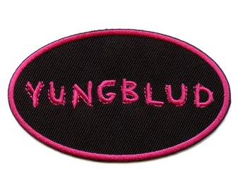 Yungblud Pink Scratch Logo Patch Pop Punk England Embroidered Iron On EC3