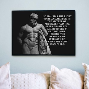 No man has the right to be an amateur in the matter of physical training Art Print
