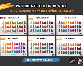 Fall Halloween Procreate Color Palettes Bundle (Digital Download)
