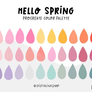 Spring Pastel Procreate Color Palette: Easter Hues (digital Download ...