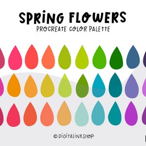 Spring Color Palette | Easter colors l Procreate Color Palette | Color Swatches I Easter Procreate brushes l Spring Palette l Pastel Palette