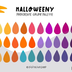 Procreate Fall Color Palette | Instant download | happy HALLOWEEN | Procreate Color Swatches | procreate swatches l digital download