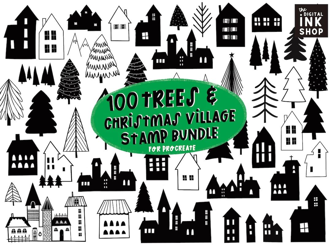 Procreate Brush Bundle L Procreate Stamp Bundle L Christmas Village Procreate Brush Bundle L Procreate Stamp Bundle L Christmas Village