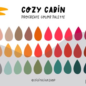 Cozy Cabin Procreate Color Palette: Woodland Creature Colors (Instant Download)