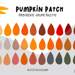 Pumpkin Spice Procreate Color Palette: 30 Autumn Swatches (Instant Download)