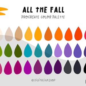 Procreate Color Palette | Woodland creature colors | Procreate Color Swatches | Instant download | Holidays Cozy | Cabin palette