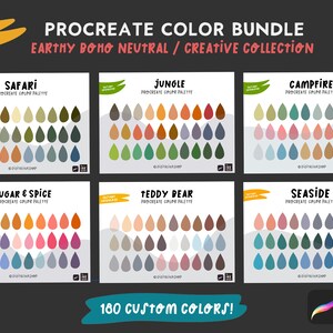 Neutral Boho Procreate Color Palette Bundle: Earth Tones (Digital Download)