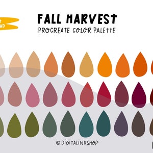 Procreate Color Palette BUNDLE 6 Fall Color Palettes - Etsy