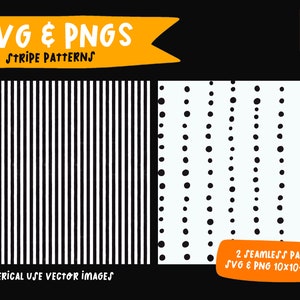 Stripe SVG Bundle | Seamless Stripe pattern SVG l 2 striped background patterns | SVG files | Instant Download | vector file