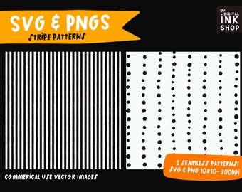 Seamless Stripe Pattern SVG Bundle: Vector Backgrounds (Instant Download)
