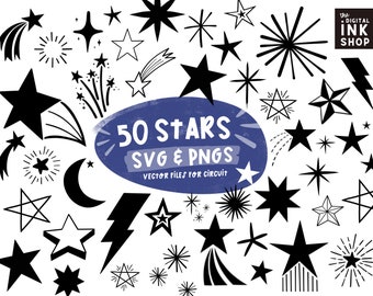 Star SVG Collection | 50+ Hand-Drawn Designs (SVG & PNG)