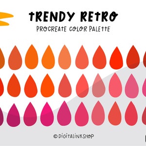 Procreate Color Palette | Boho colors | Procreate Color Swatches | Procreate brushes | Procreate palette | Warm color palette