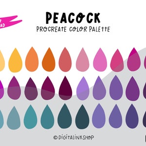 Procreate Color Palette | Procreate Color Swatches | Bold Colors | Instant download | iPad procreate colors