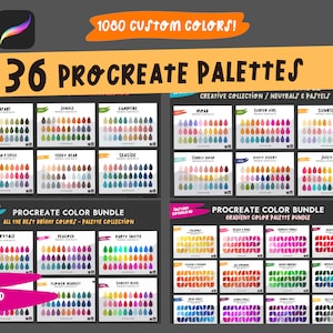 Perfect Procreate starter pack Color palettes | Procreate brushes | Procreate color swatches. A Huge Procreate Colors Bundle