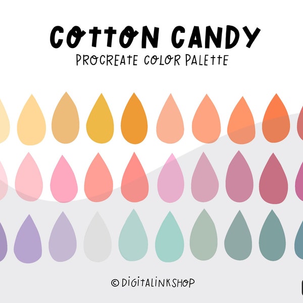 Spring Color Palette | Procreate Color Palette | Easter Color Swatches I Procreate brushes l Spring Palette l Pastel Palette