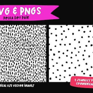 Polka Dot SVG Bundle | Polka Dot seamless pattern SVG l 2 background patterns | SVG files | Instant Download | Cute polkadot backgrounds