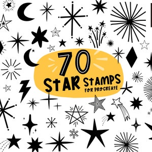 Star Procreate Stamps l  Procreate Star Stamps | Procreate Stamps | Procreate Brushes | Star Procreate Brushes | Star stamps