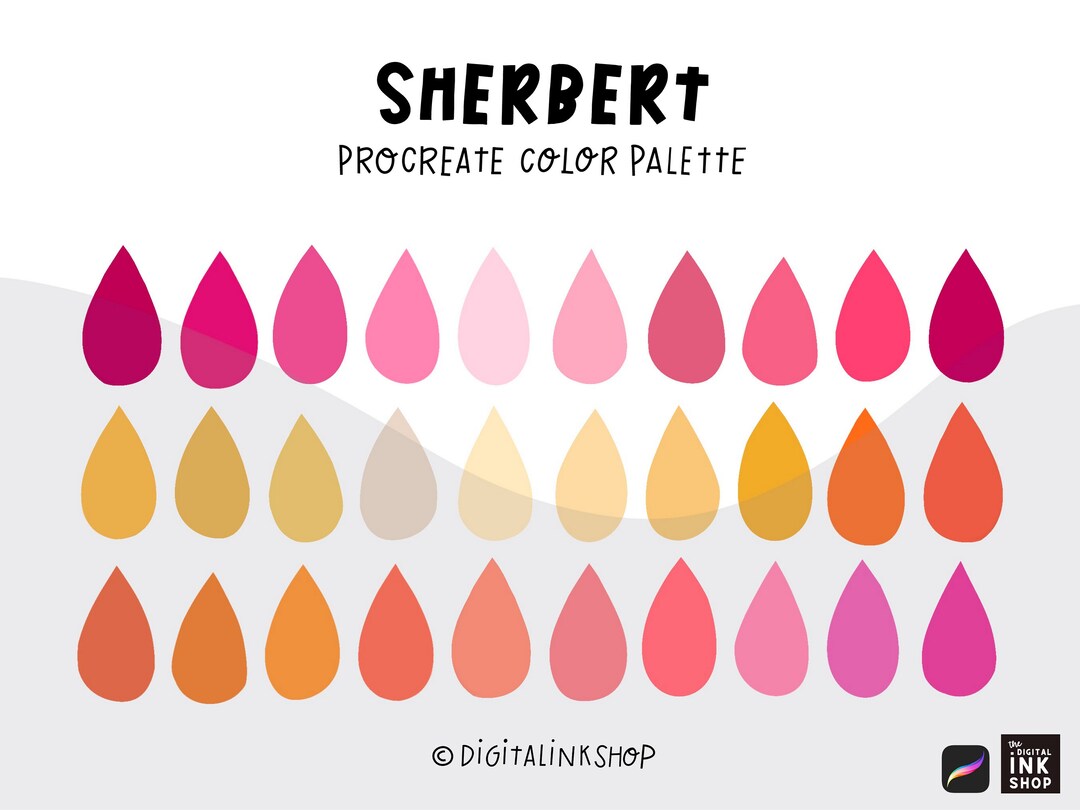 Spring Color Palette: Sherbert Pastel Hues for Procreate (digital ...
