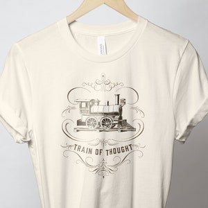 Vintage Train T-shirt, Thoughtful Gift for Traveler, Teacher or Student, Western Aesthetic Tee