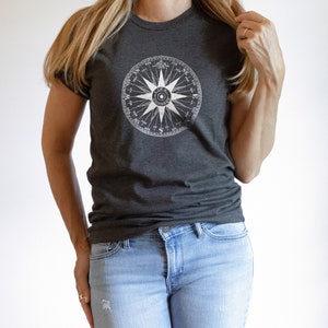 Life Compass Tshirt, Nautical Gift for Mariner, Wanderlust Tee, Captain's T-Shirt