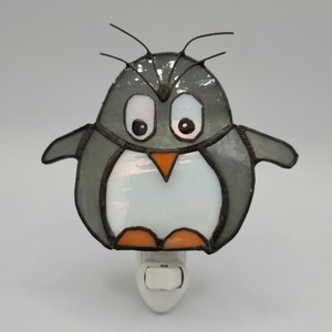 Penguin Stained Glass Nightlight