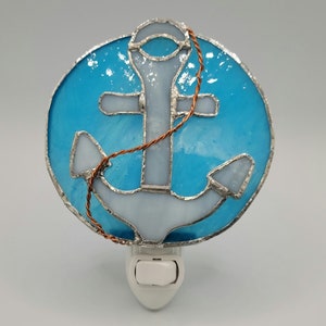 Anchor Stained Glass Nightlight