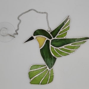 Stained Glass Hummingbird Suncatcher