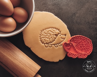Cortador de galletas y sello de erizo, animal del bosque I Cortador de galletas I Cortador de fondant