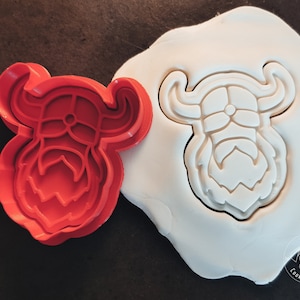 Cortador de biscoitos Viking com capacete e carimbo I Viking Cookie Cutter & Stamp