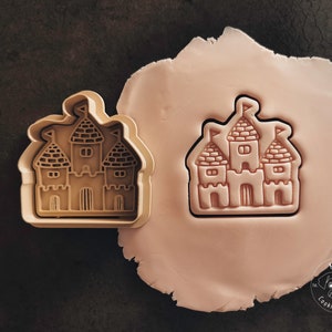 Knight's castle, fortress cookie cutter & stamp I Fondant stamp