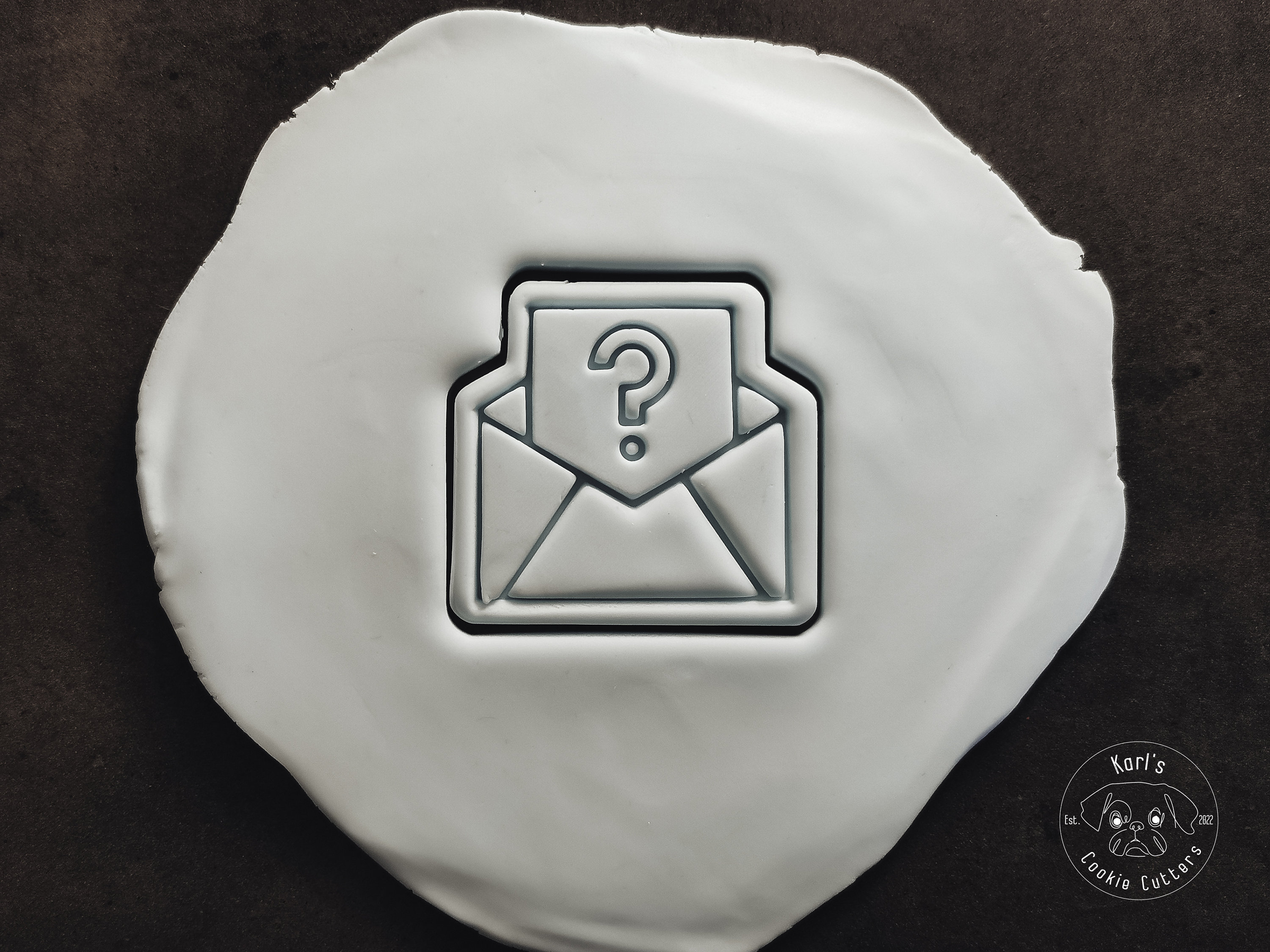 Brief geheime Botschaft, Fragezeichen, Rätsel, secret stamp \u0026 cookie cutter  Keksausstecher Fondantstempel - Etsy Schweiz, image size:3000x2250