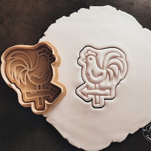 Weathercock, rooster cookie cutter & stamp I fondant