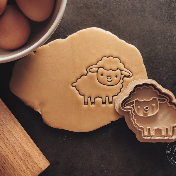 Schaf, Lamm, Bauernhof Cookie Cutter & Stamp I Ausstecherform Fondant